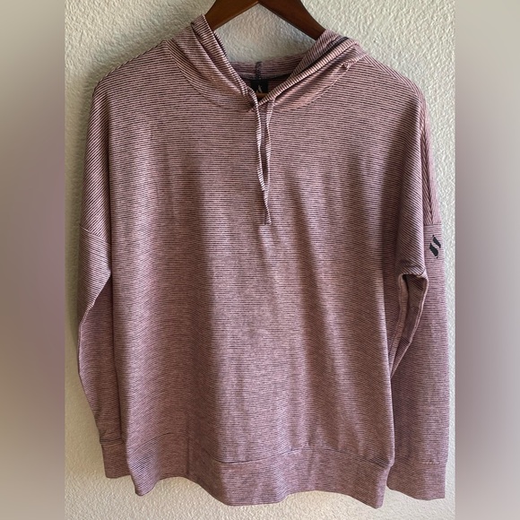 Skechers Tops - Skechers Long Sleeve Lightweight Hoodie Striped Size M